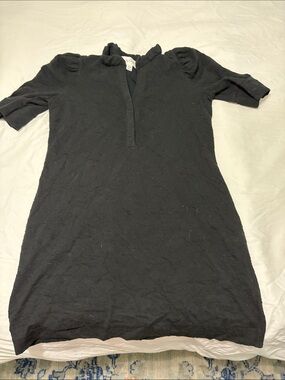 Lilly Pulitzer Black Textured Short-Sleeve Dress